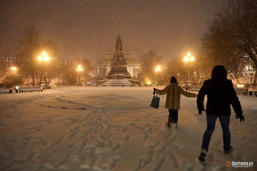В Санкт-Петербург пришла зима
