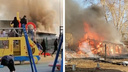 В Котласе второй раз тушили пожар возле детской площадки на Набережной