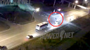 Под Волгоградом патрульный автомобиль ДПС на высокой скорости сбил человека — видео