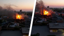 Хлебозавод загорелся в Новосибирске — горят вентиляция и кровля