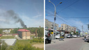 Строительная площадка нового ЖК «Авиатор» загорелась в Заельцовском районе