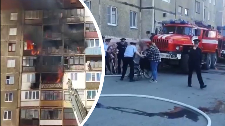 В Норильске горят балконы многоэтажного жилого дома. Спасатели эвакуировали 25 человек из дома