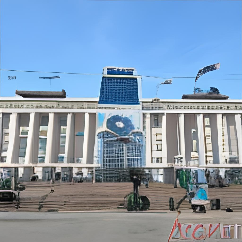 А это площадь Советов и здание администрации области в Кемерове. Но что это на крыше?