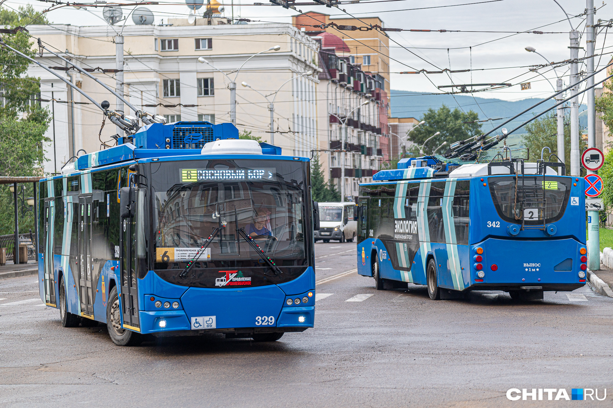 Маршрутки и троллейбусы будут ходить по-другому в Чите из-за перекрытия дорог