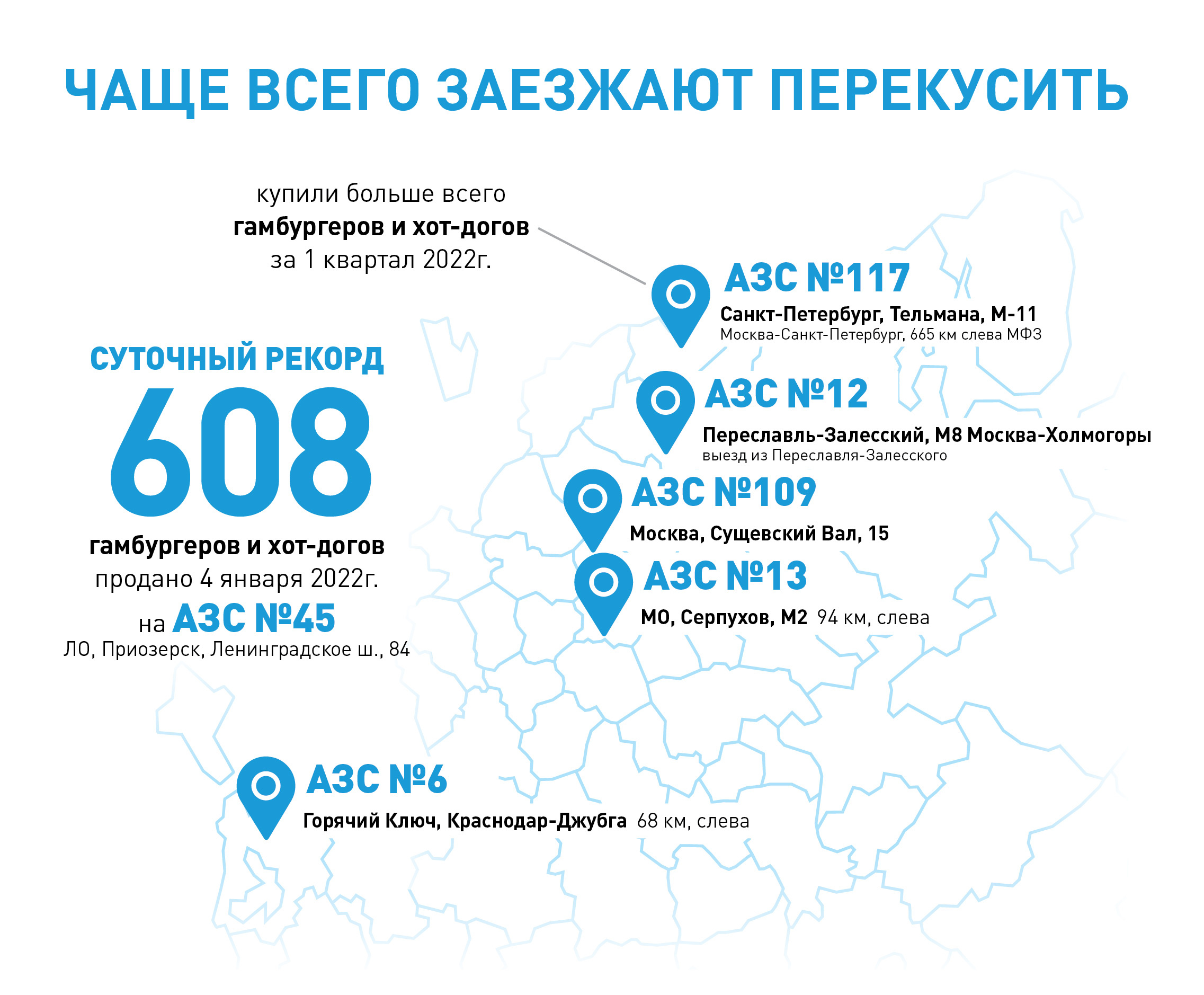 Карта газпромовских заправок по россии