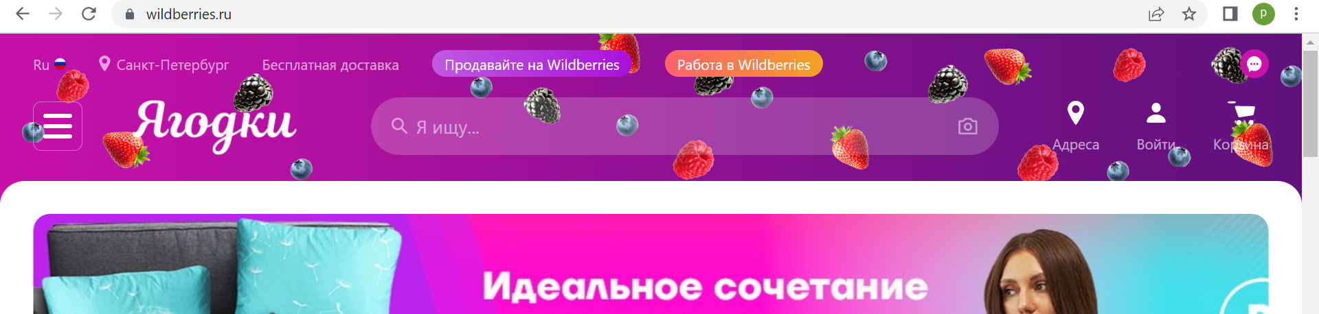 Wildberries сменила название на сайте на «Ягодки» 15 августа 2022 г. - 15  августа 2022 - ФОНТАНКА.ру