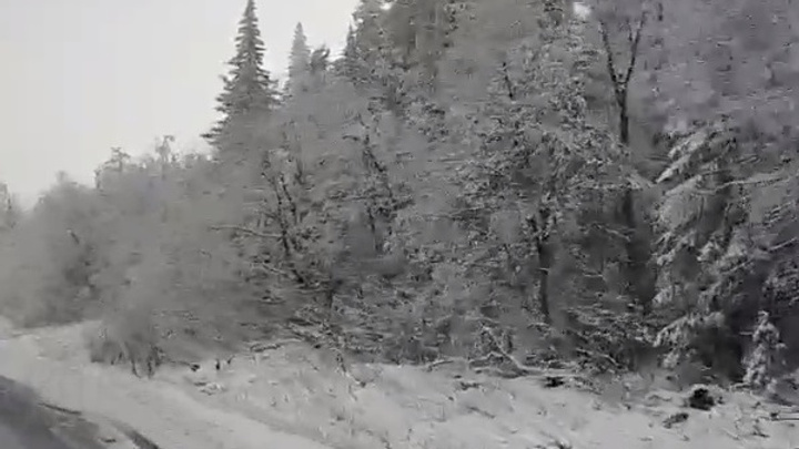 Трассу М-5 в Челябинской области завалило снегом