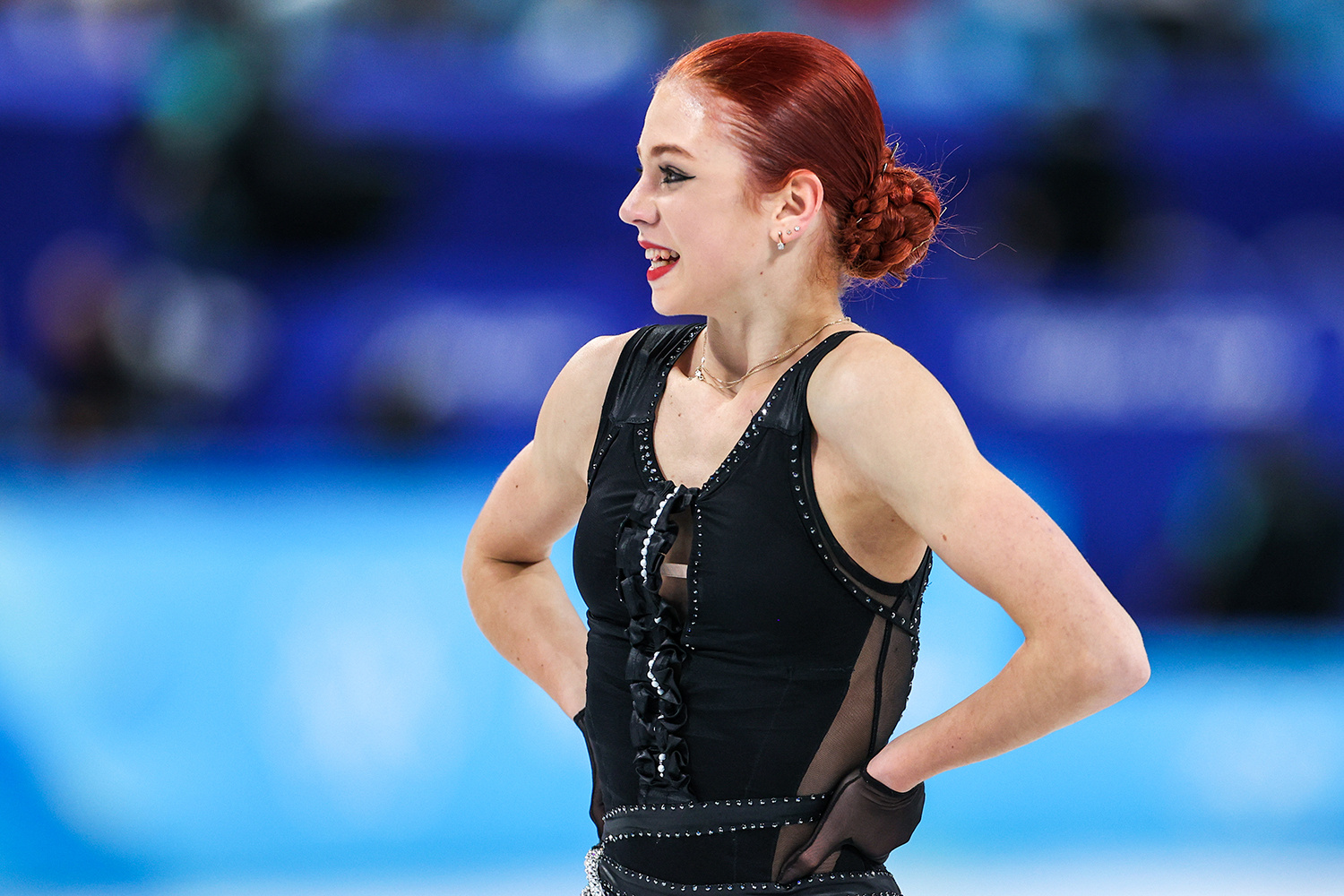 Александра Трусова после проката произвольной программы на Олимпиаде-2022 в Пекине