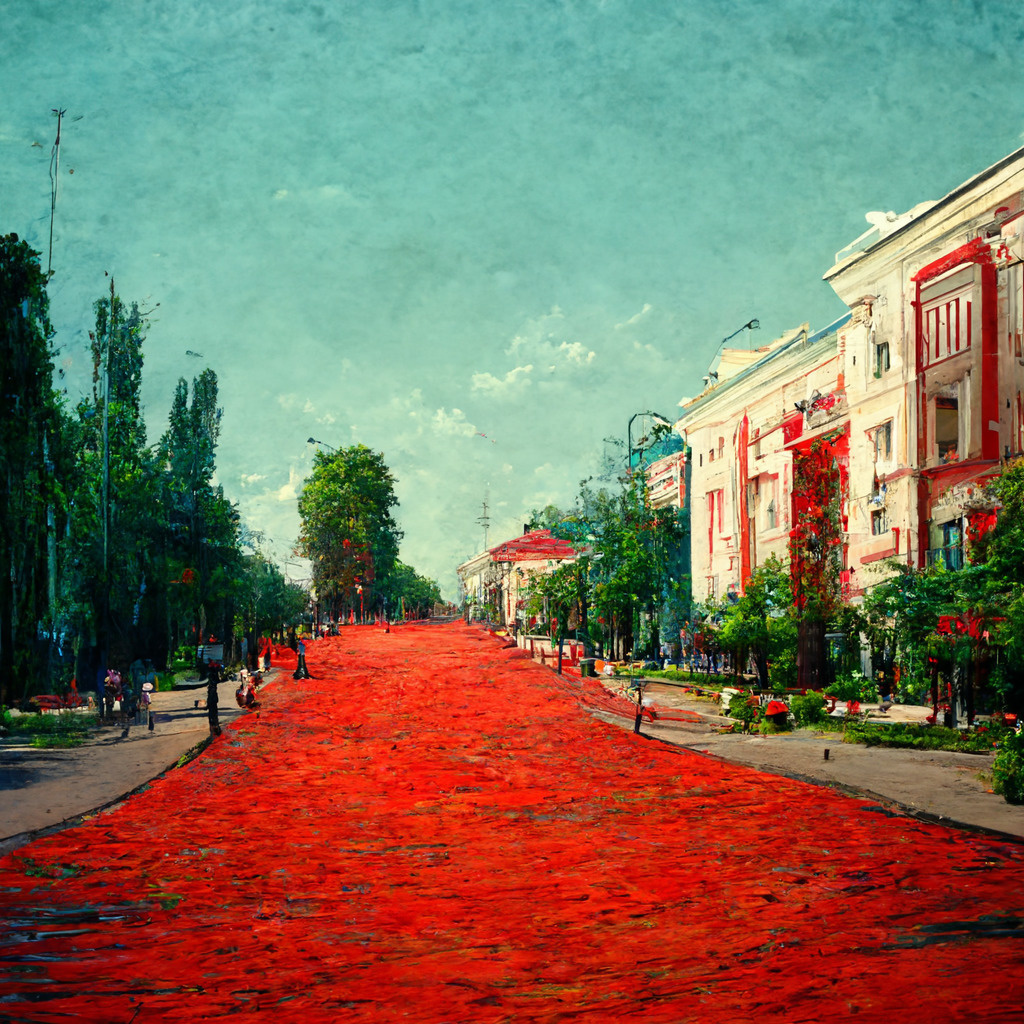 Улица Красная летом выглядит именно так