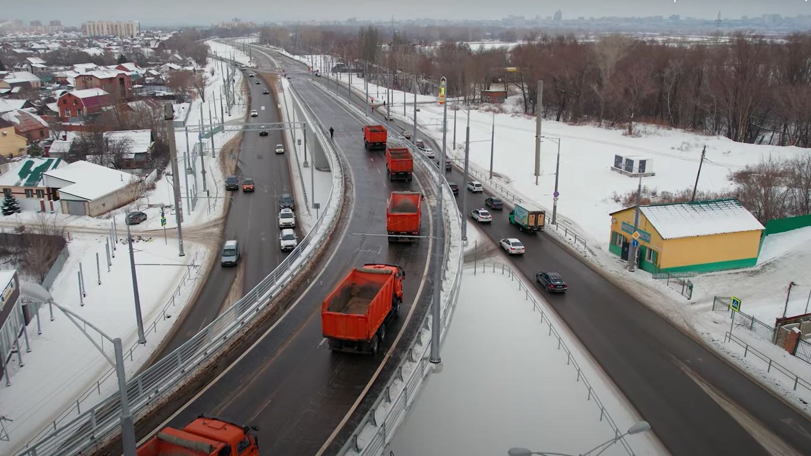 Самара Фрунзенский мост 2 троллейбус