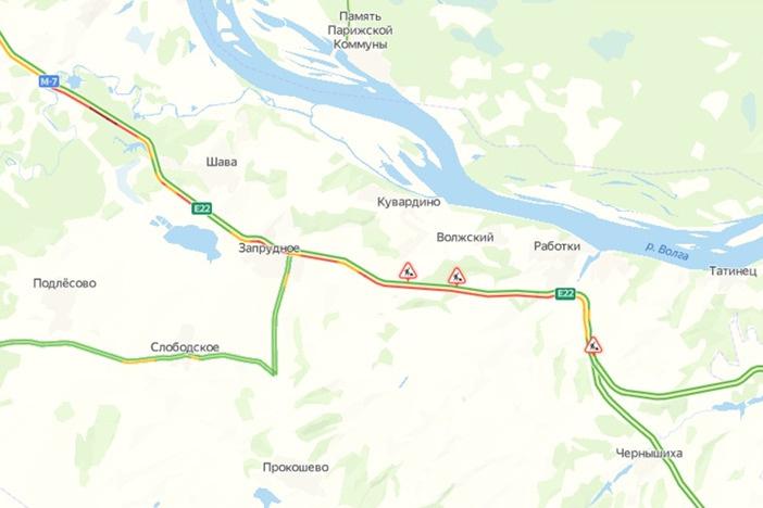 Нижний новгород лысково пробки сейчас онлайн карта смотреть