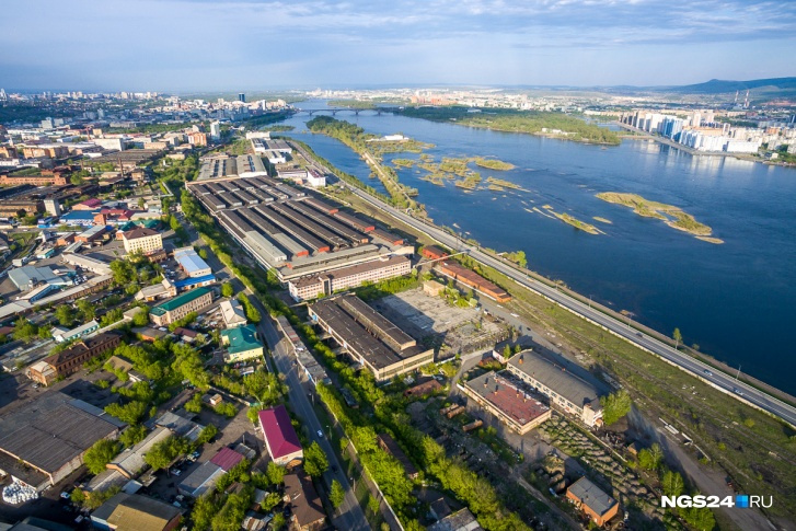 На месте комбайнового завода растет новый микрорайон, где и должен появиться «Красноярск-Сити»