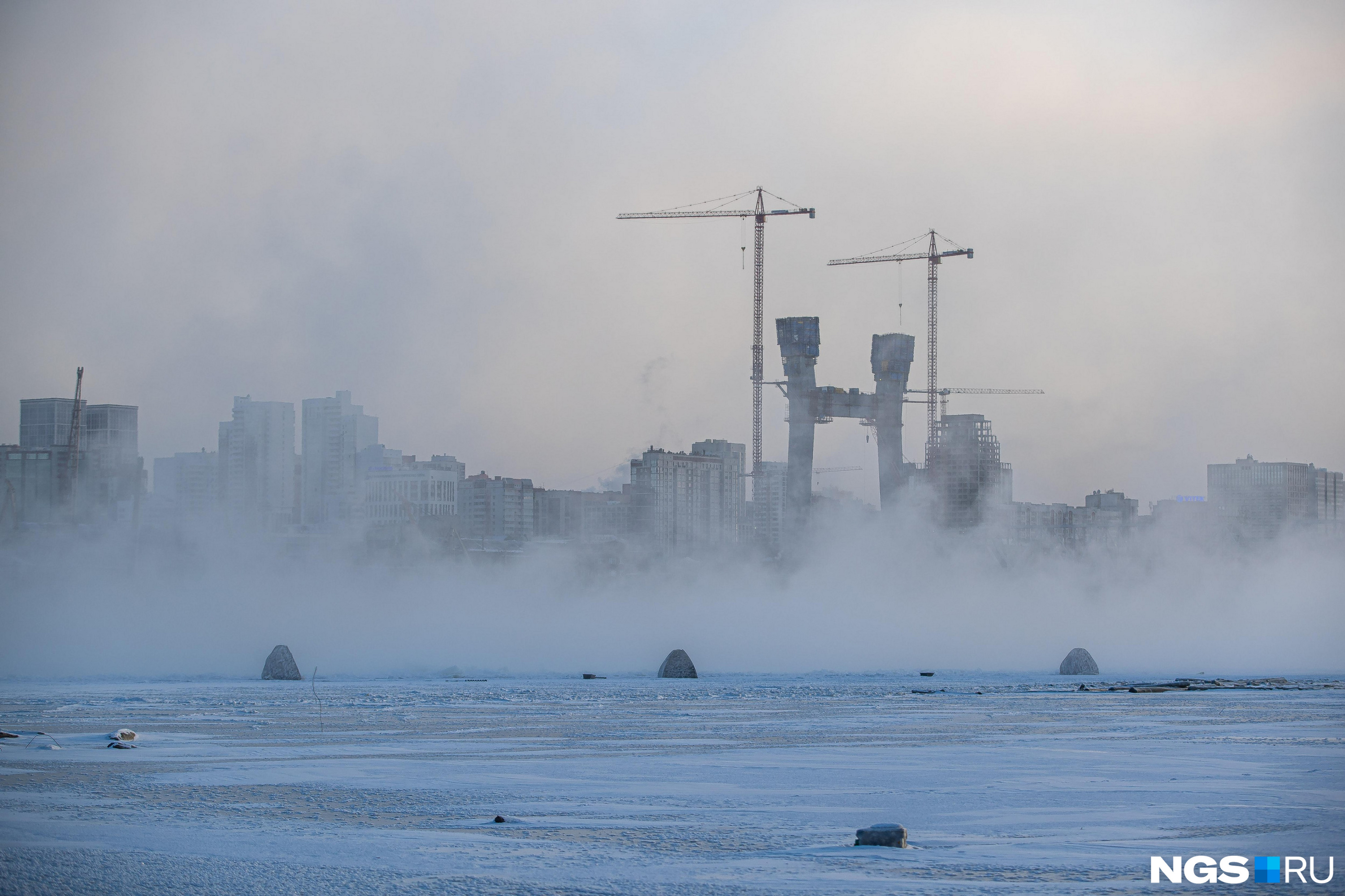 Самые холодные выходные осени: показываем 20 фото морозного Новосибирска