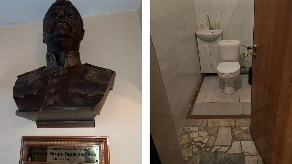 «Его содрали с фонтана у музея-панорамы»: советский гранит и мрамор нашли в туалете у генерала из Волгограда