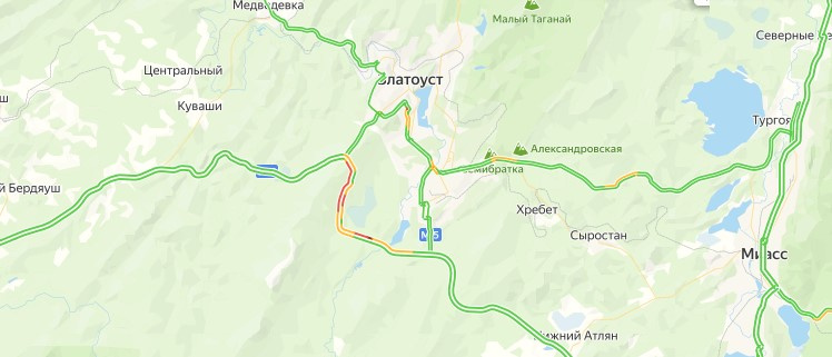 Карта тольятти пробки онлайн трасса м5