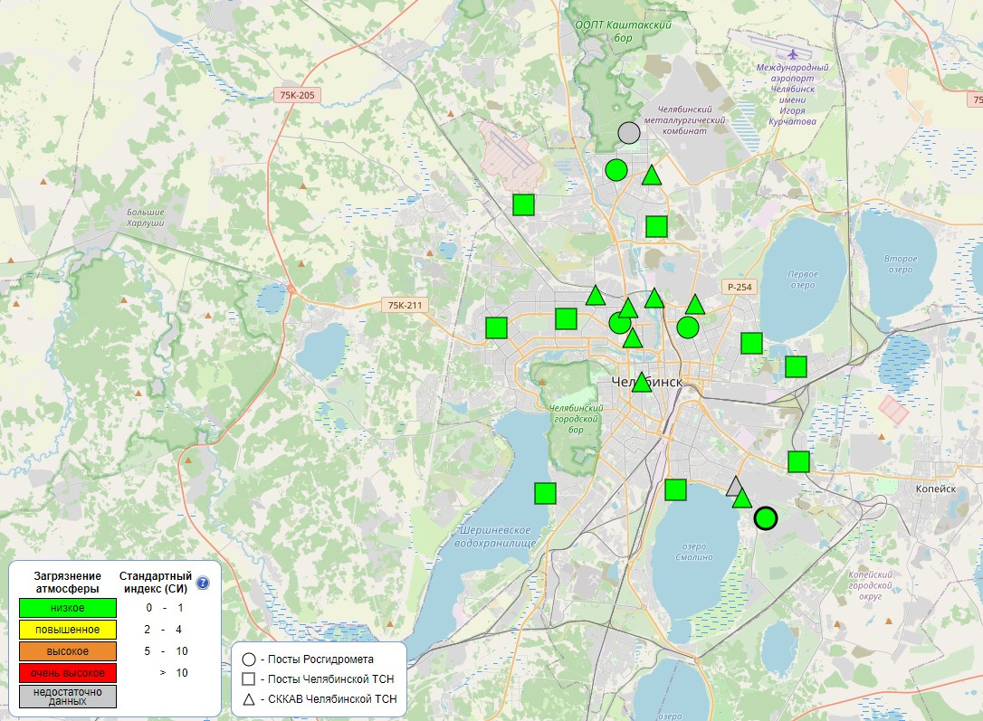Карта смога в екатеринбурге сегодня