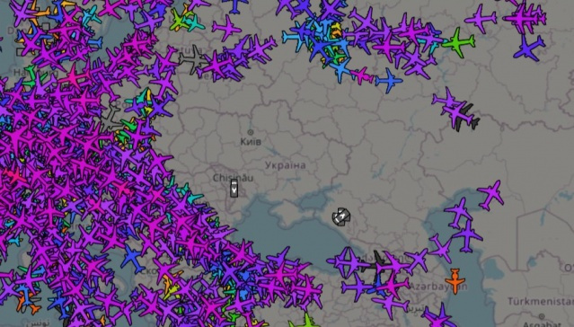 Так выглядит небо над Украиной в четверг Так выглядит небо над Украиной в четверг