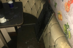 Такую фотографию сгоревшего телевизора после ЧП опубликовали следователи