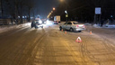 Два автомобиля столкнулись в Новосибирске — в аварии пострадал 8-летний ребенок