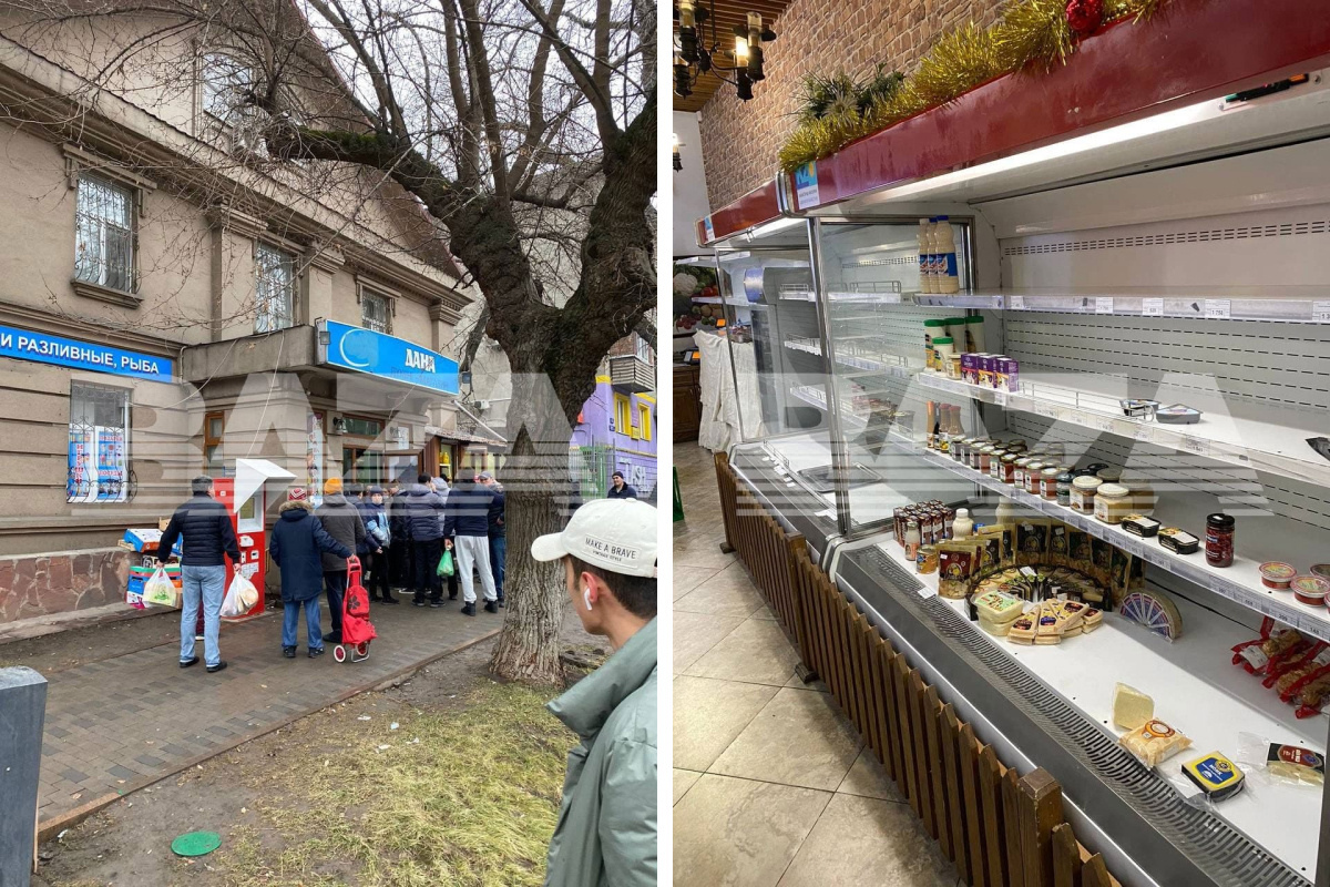 Утро 7 января в Алматы. Полупустые полки и снова очереди Утро 7 января в Алматы. Полупустые полки и снова очереди