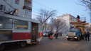 В Самаре на улице Красноармейской встали трамваи