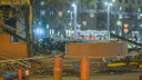 Фотофакт: в Перми снесли здание кафе «<nobr class="_">Ешь-ка</nobr>» на Комсомольской площади