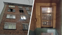 В центре Новосибирска загорелась квартира — людей пришлось спускать по пожарной лестнице из окон