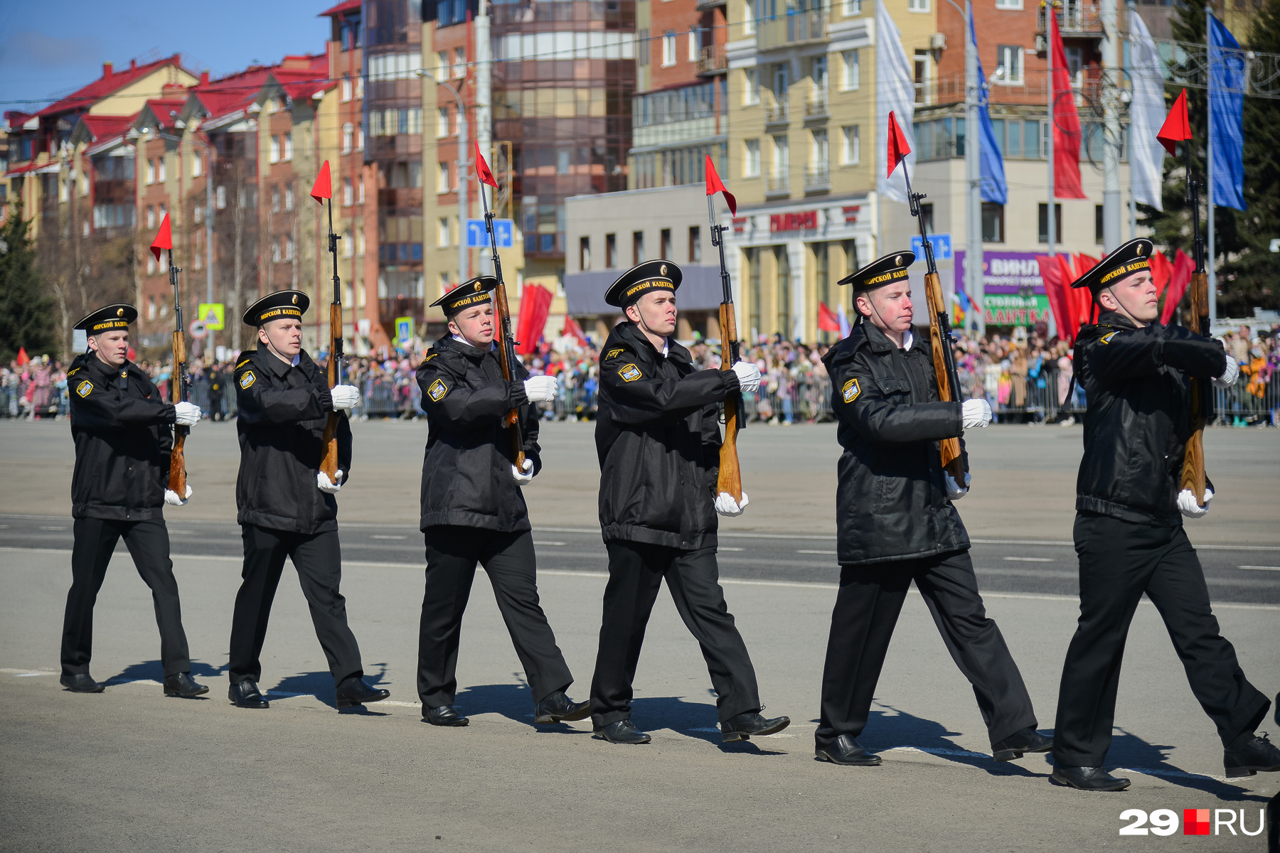 Архангельск парад победы фото