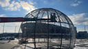 Гигантский светящийся шар и северное сияние: новосибирский парк начали готовить к Новому году
