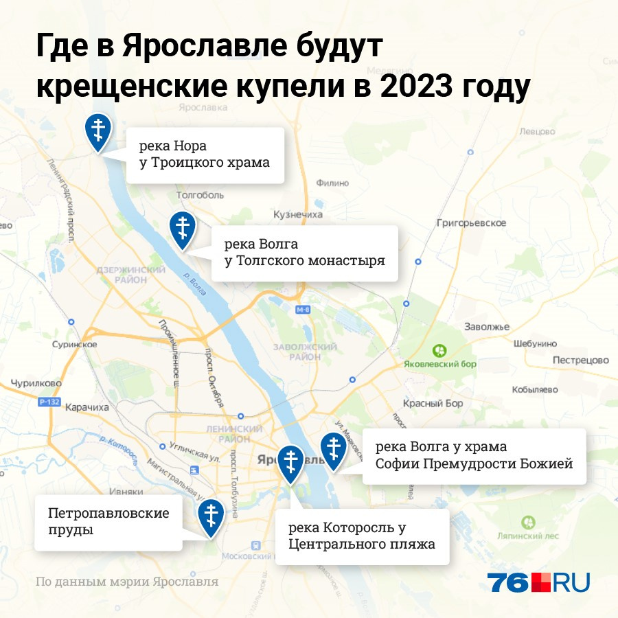 Где в Ярославле будут купели в 2023 году