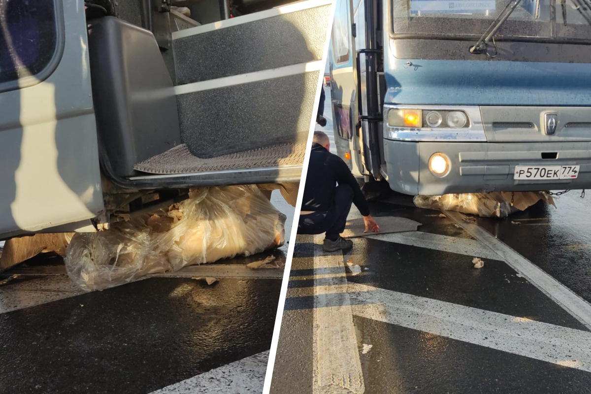 Автобус из Екатеринбурга попал в курьезную аварию. Показываем забавные фото