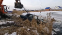«Решил погонять»: в Кургане легковушка провалилась под лед