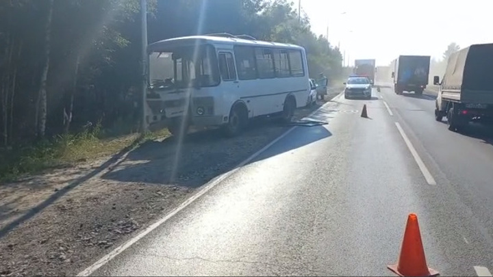 Автобус и легковушка столкнулись в Дзержинске. Пострадали девять человек