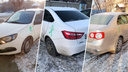 В Челябинске ночью несколько машин разрисовали краской из баллончика. Подозреваемый попал на видео