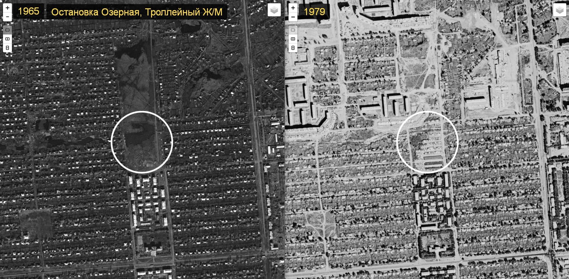 Спутниковая карта новосибирска 1965 года