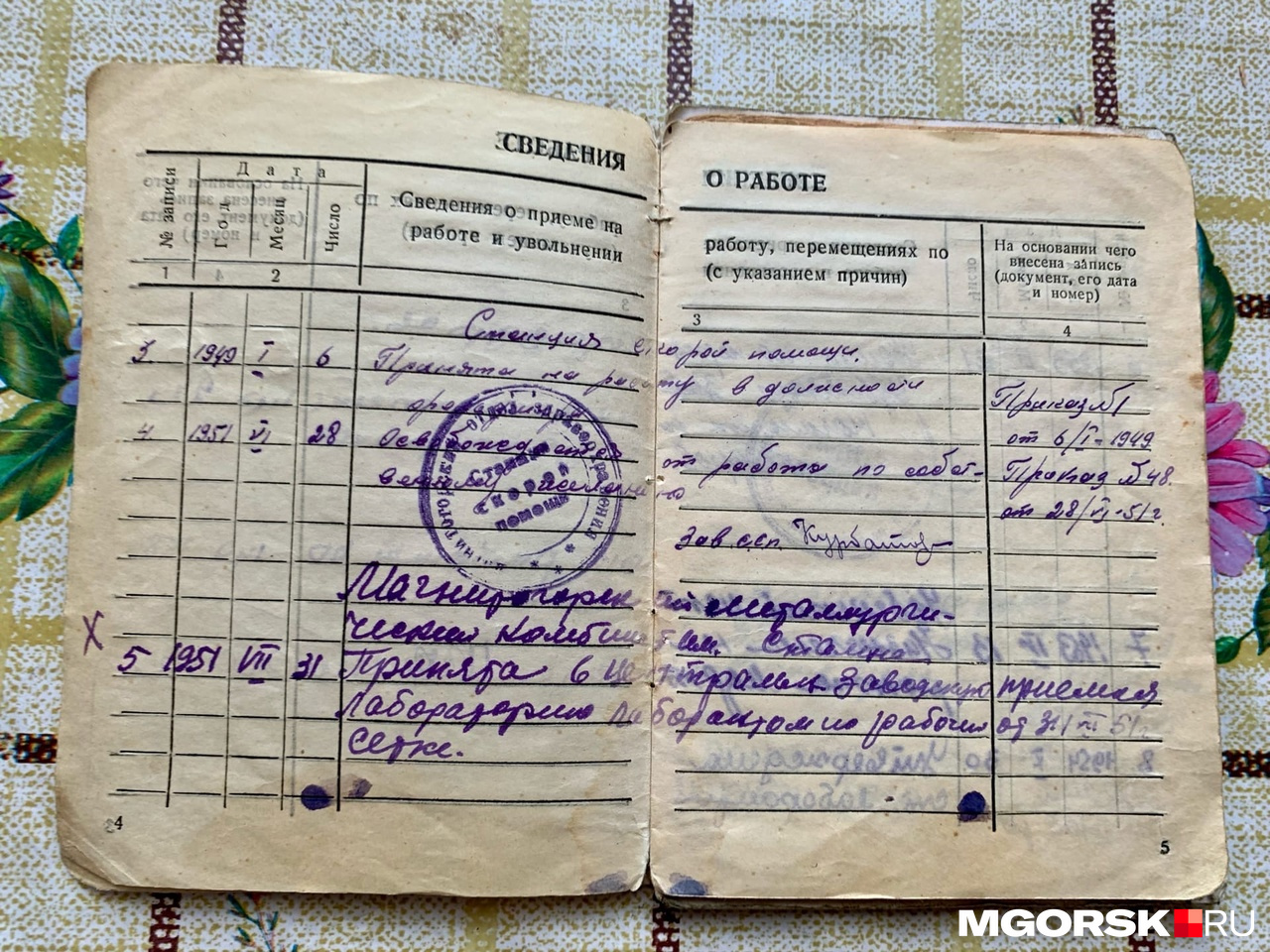 Но трудовая книжка на руках. Бабушка гордится тем, что работала на Магнитогорском металлургическом комбинате и помогала раненым в военном госпитале Но трудовая книжка на руках. Бабушка гордится тем, что работала на Магнитогорском металлургическом комбинате и помогала раненым в военном госпитале