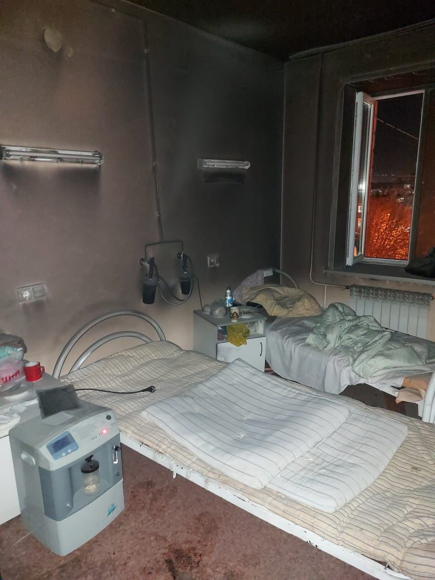 Палата после пожара Палата после пожара