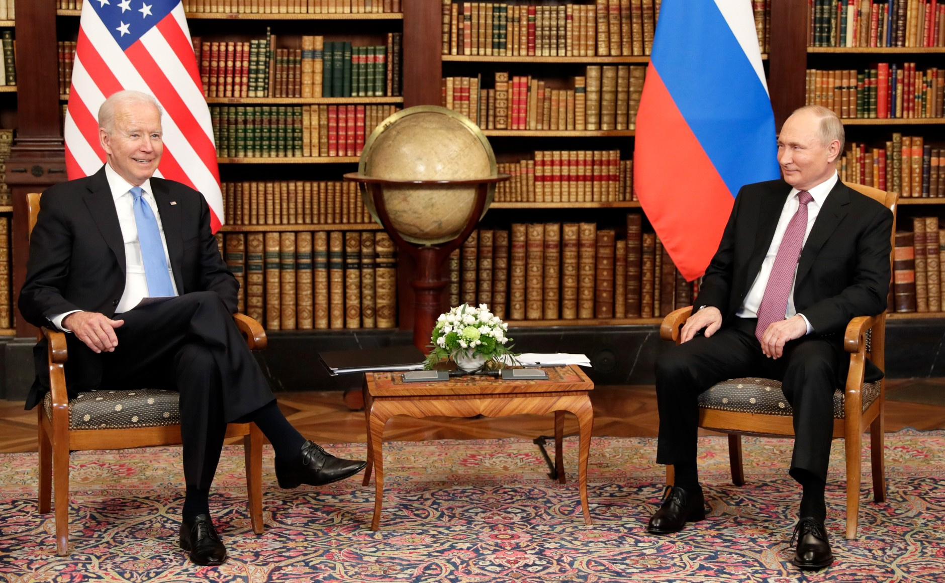 Байден и Путин в Женеве, июль 2021 года