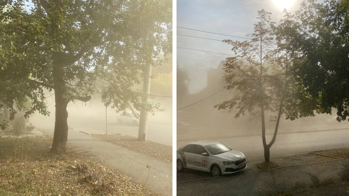 Автомобилисты подняли пылевую бурю после ДТП с фурой на оживленном перекрестке в Челябинске