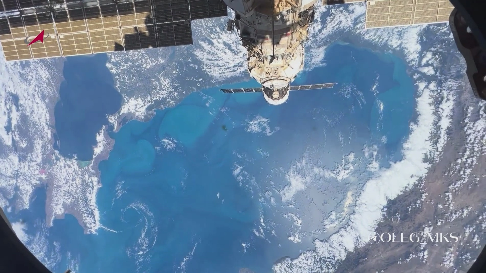 Космонавт показал вид на Керченский пролив и Черное море с борта МКС