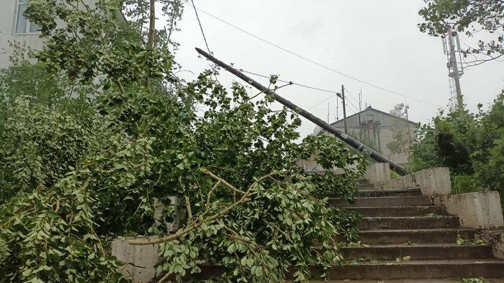 Киренск остался без электричества из-за урагана