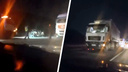 Водитель иномарки устроил тройное ДТП с двумя грузовиками на трассе под Новосибирском