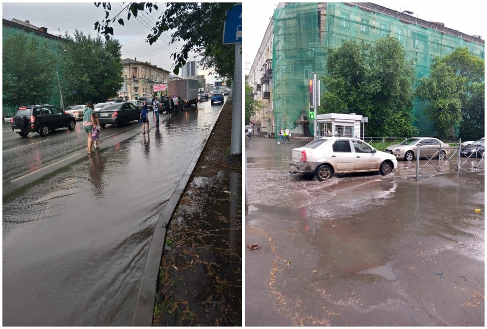 Последствия дождя. Потоп. Потоп в Новосибирске. Новосибирск затопило. Сильный ливень.