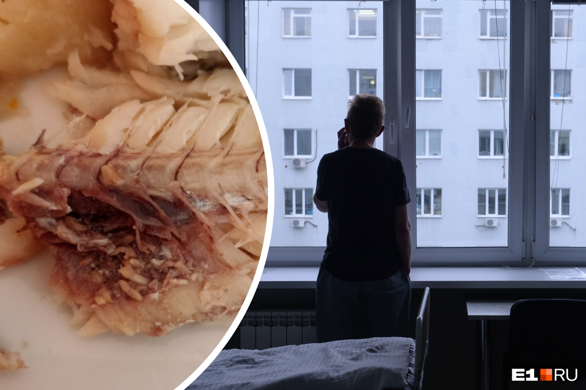 В екатеринбургской больнице пациентов накормили рыбой с червями