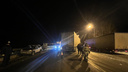 В Самарской области произошло массовое ДТП с участием двух большегрузов