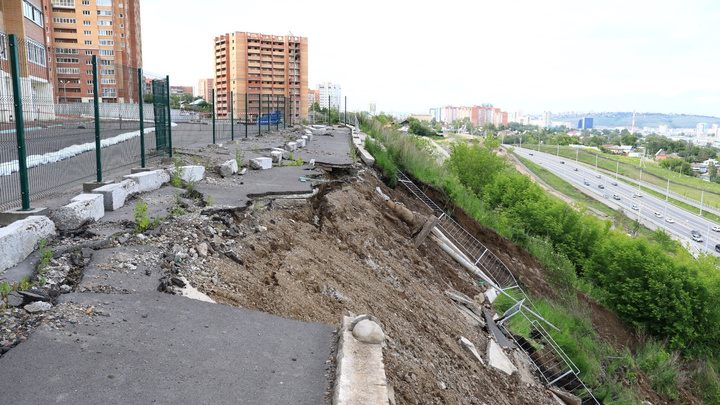 В сползающем районе Студгородка планируют построить подпорную стену и систему водоотведения