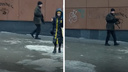 По Новосибирску гулял человек с автоматом — видео