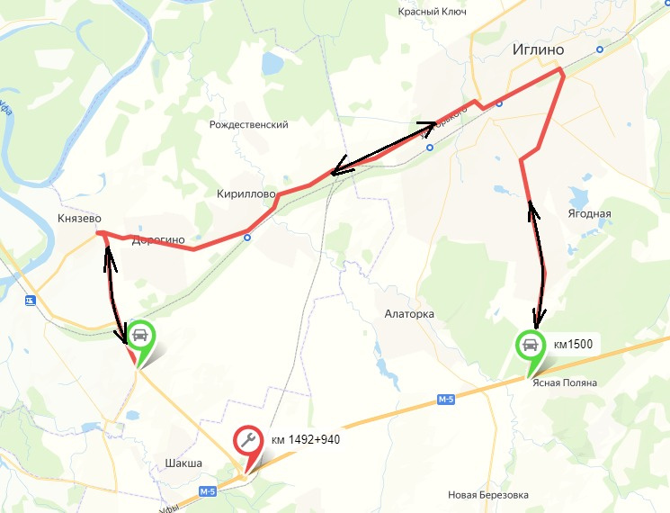 Схема дороги м12 по башкирии