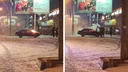 «Лада-Самара» сгорела на парковке у «Сан-Сити» в Новосибирске