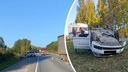 Таксист погиб в аварии под Новосибирском: его «Шкода» вылетела на встречку и столкнулась с грузовиком